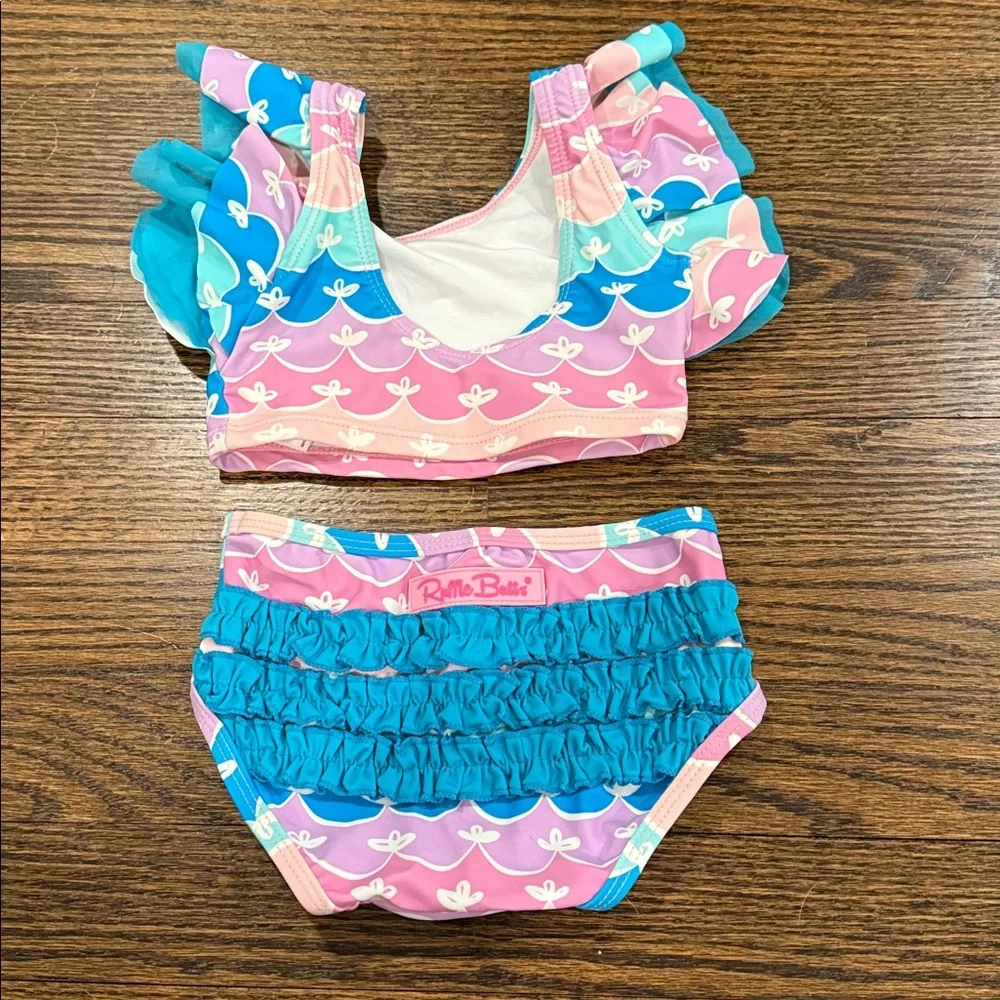 Ruffle Butts Mermaid Butterfly Tankini 12-18 Months